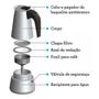 Imagem de Cafeteira Italiana Luxo Inox 6 Xicaras 300Ml Kehome