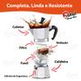 Imagem de Cafeteira Italiana Moka 6 Xícaras Alumínio Premium 300ml Café Express Top