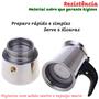 Imagem de Cafeteira Italiana Pressão Moka Aço Inox Premium 6 Xícaras Premium Forte Tradicional Verdadeiro Café Italiano