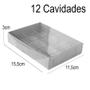 Imagem de Caixa 12 Doces com Berço Tampa Transparente Nº 2 (15,5cm x 11,5cm x 3cm) Marrom 10 unidades Assk Rizzo Embalagens