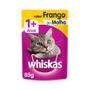 Imagem de Caixa 20un Ração Úmida Whiskas Sachê Gatos Adultos Frango Ao Molho 85g