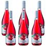 Imagem de Caixa 6 Sucos De Morango Com Vinho Tinto Suave Pérgola 750ml