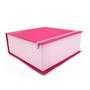 Imagem de Caixa Cartonada Livro 20x20x8 Pink e Rosa Claro com Elastico