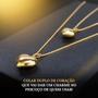 Imagem de Caixa + colar duplo coração + relogio feminino banhado aço presente ouro casual qualidade premium