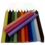 Imagem de Caixa com 1/2 Kg - Meio Quilo de Vela Palito 18 cm - Velas por KG Brancas - Coloridas - Bicolores