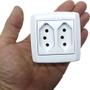 Imagem de Caixa com 2 Tomadas 10a Monobloco de Sobrepor Slim Box Sistema X de Parafusar
