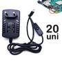 Imagem de Caixa Com 20 Fontes 5v 3A Micro-USB 3.1 Conector V8 Para Rasp. Pi 2 Pi 3 Pi 3b Botão On/OFF - U1001