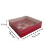 Imagem de Caixa Com Berço Coração Vermelho Para 9 Doces K150 Com 10 Unidades