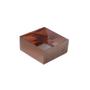 Imagem de Caixa com Tampa Transparente PVC Nº 3 Marrom - 12cm x 4,5cm x 3,5cm - 10 unidades Assk Rizzo Confeitaria