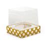 Imagem de Caixa CupCake Com Tampa Transparente Com 1 Cavidade - (9 x 9 x 9 cm) Shine - 6 unidades - Cromus - Rizzo