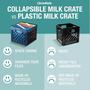 Imagem de Caixa de Armazenamento CleverMade CleverCrates 25L Obsidian - Pacote com 3 Unidades
