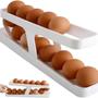 Imagem de Caixa de Armazenamento de Ovos Rolantes Para Geladeira Ideal Para Uso Diário e Organização