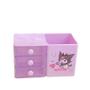 Imagem de Caixa de Armazenamento Hello Kitty Multifuncional para Meninas - Com Adesivos e Canetas