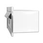 Imagem de Caixa De Correio carta Frente em Inox polido brilhante com tarja branca 30 cm profundidade