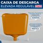 Imagem de Caixa De Descarga De Parede Com Cordinha Universal Plástica Completa 9L Caramelo Marrom Astra com Kit Instalação