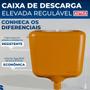 Imagem de Caixa De Descarga De Parede Com Cordinha Universal Plástica Completa 9L Caramelo Marrom Astra com Kit Instalação