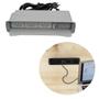 Imagem de Caixa De Mesa New Slim Cinza3 Tomadas Nbr 20A+3 Furacao Key