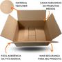 Imagem de Caixa de Papelão SemiKraft  31x22x12 para Envios de e-commerce Kit  com 10 Unidades.