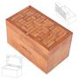 Imagem de Caixa de quebra-cabeça secreta de madeira Onietoiy Big 32 Steps Toys Beech Wood Money Holder Armazenamento feito à mão Quebra-Cabeças Desbloqueando Jogos Compartimento Retrô Thinking Toy Presente de aniversário misterioso para crianças e adultos