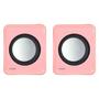 Imagem de Caixa de som 2.0 usb 5v 2x 1w com controlador de volume rosa - vs-01r