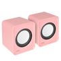 Imagem de Caixa de som 2.0 usb 5v 2x 1w com controlador de volume rosa - vs-01r