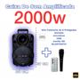 Imagem de Caixa de Som 2000W Amplificada bluetooth Microfone Rádio FM