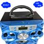 Imagem de Caixa de Som Amplificada 15w Potente Sem Fio Bluetooth Com Entrada Usb e Micro Usb Cor Azul