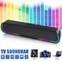 Imagem de Caixa de Som Bluetooth 50W RMS Soundbar Gamer LED RGB Recarregável USB