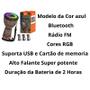 Imagem de Caixa de Som Bluetooth Estilo Tambor Super Potente Com Luzes RGB