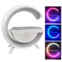 Imagem de Caixa de Som Bluetooth Luminaria RGB Led USB Carregador Induçao Celular Radio FM Ambiente Musica Potente Festa Amplificador Speaker