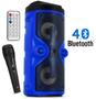 Imagem de Caixa De Som Bluetooth Portátil com microfone Karaoke FM Usb Cartão Sd P2 controle remoto bateria
