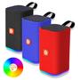 Imagem de Caixa de Som Bluetooth Portátil Multimidia FM SD P2 MIC SoundBox Led RGB Com 7 Cores Exbom CS-M31BTL