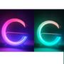 Imagem de Caixa de Som Bluetooth RGB Luminaria Led Carregador Induçao Celular Radio FM USB Musica Festa Amplificador Potente Speaker