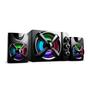 Imagem de Caixa de Som Gamer Multilaser, Audio 2.1, 30W RMS, RGB, USB/P2, Plug And Play, Preto- SP952