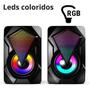 Imagem de Caixa De Som Gamer Para PC e  Notebook Luz RGB Usb/p2 Qualidade Premium