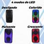 Imagem de Caixa de som grande LED Potente Bluetooth caixinha portátil