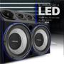 Imagem de Caixa De Som Igrejinha Trio Automotivo Shutt Subwoofer 4D4 12 Pol 1600w RMS Carro Pancadão LED Neon