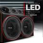 Imagem de Caixa De Som Igrejinha Trio Dupla 1200w RMS Subwoofer Shutt 4D 12 Polegadas LED Grave Automotivo