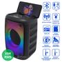 Imagem de Caixa De Som Leds Coloridos Bluetooth 10W Entrada Auxiliar Microfone Pendrive Cartão SD D4139