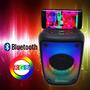 Imagem de Caixa De Som Leds Coloridos Bluetooth 10W Entrada Auxiliar Microfone Pendrive Cartão SD D4139