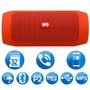 Imagem de Caixa de Som Portátil Bluetooth Wireless USB SD Auxiliar P2 Rádio FM 15W Storm 2 Vermelho Shutt
