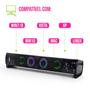 Imagem de Caixa de Som Potente C/ RGB PC Gamer Computador USB Soundbar Portátl Notebook Multimídia Compacta P2 Estéreo