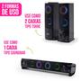 Imagem de Caixa de Som Potente C/ RGB PC Gamer Computador USB Soundbar Portátl Notebook Multimídia Compacta P2 Estéreo