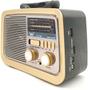 Imagem de Caixa de Som Rádio Am Fm Bluetooth Usb PenDrive Retro Vintage Sw Bateria Recarregavel A-3188T