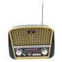 Imagem de Caixa De Som Rádio Portatil Retro Bluetooth Dourado Jd-107