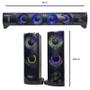 Imagem de Caixa de som Soundbar e Subwoofer para Computador e Notebook 12W com Led Knup - KP-6040