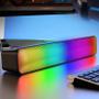 Imagem de Caixa De Som Soundbar Gamer Led Rgb Para Computador Pc Usb