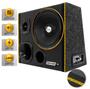 Imagem de Caixa De Som Trio Automotiva Amplificada Dutada Shutt Woofer Xploode 10 Polegadas 700w Neon Completa