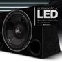 Imagem de Caixa De Som Trio Automotivo Shutt 800w RMS Subwoofer 12 Pol Beatz LED Neon Dutada Carro Pancadão