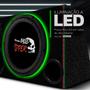 Imagem de Caixa De Som Trio Automotivo Shutt Subwoofer Ripper 12 Polegadas 800w RMS Grave Forte LED Neon Preto